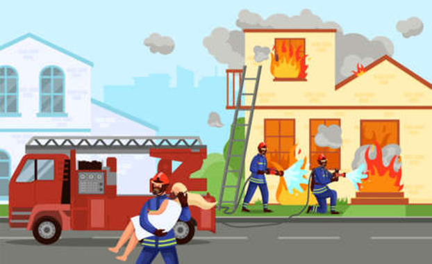 Maison en feu